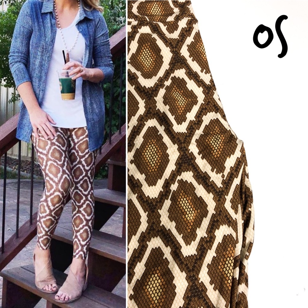 One Size LuLaRoe Snake Skin Leggings